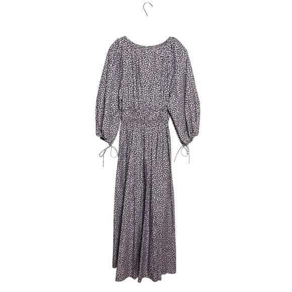 Matteau NWT Shirred Floral-Print Organic Cotton-Poplin Maxi Dress 10 AU 6 US - Picture 4 of 9